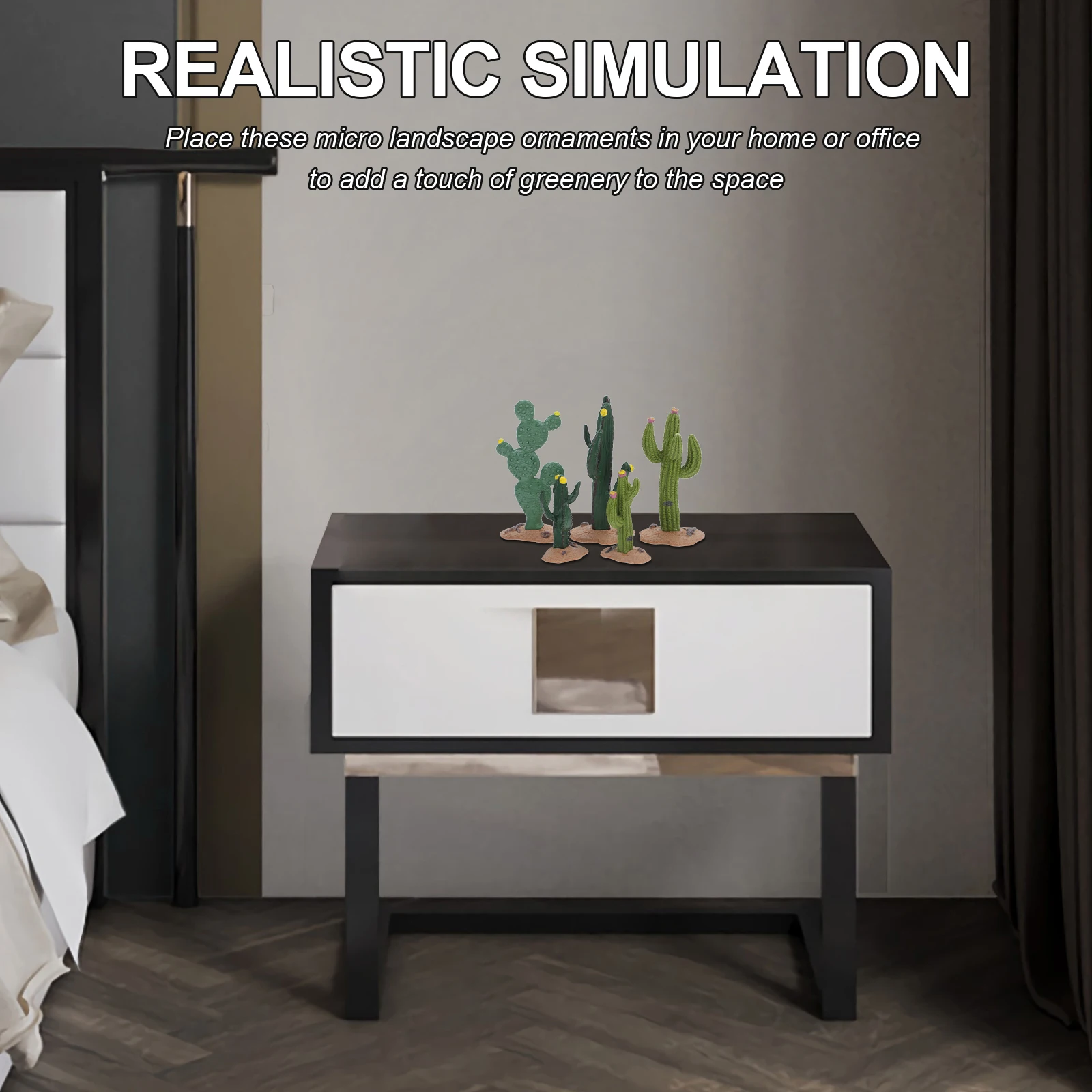 5 Pcs Cactus nament Artificial Figurines Decorative Plants Simulation Office Desktop Decor Simulated Crafts