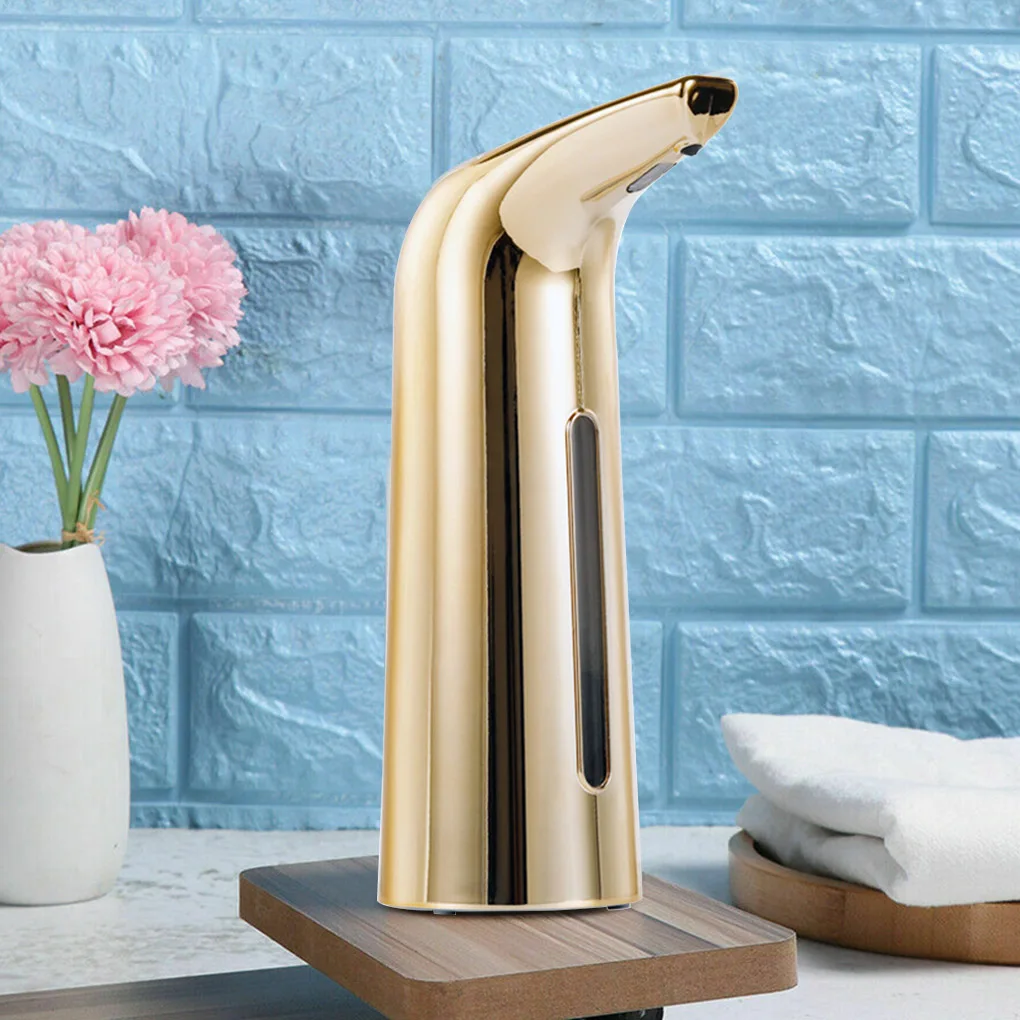 Automatic Dispenser Intelligent Touchless IR Sensor Hands Free Hand Wash Organizer Home Bathroom Cleaning Gold