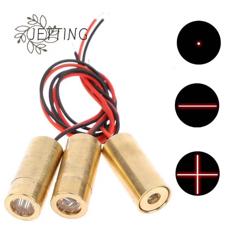 High Quality Laser Head 650nm 9mm 3V 50mW Laser Cross Diode Module Red Copper Head 5MW