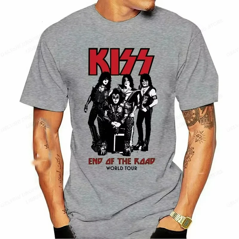 Rapper Kiss BandKiss album Y2k Harajuku pattern print men's rock T-shirt, sports and leisure T-shirt, the latest hot T-shirt