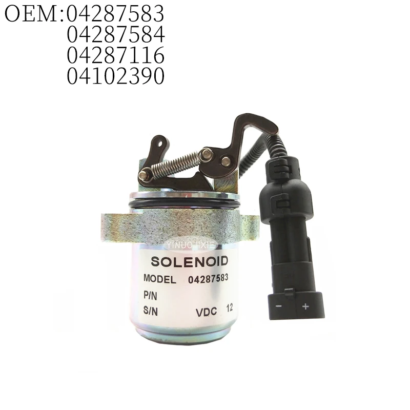 

Suitable for construction machinery excavator parts Deutz engine flameout solenoid valve OEM:04287583/04287584/04287116/04102390