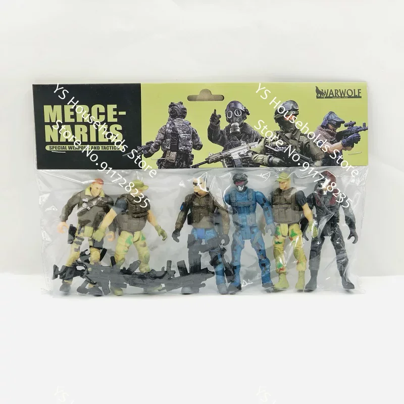 6 Pcs/set 10cm Miniature Counter Strike SWAT Special Forces Elite Heroes Mercenaries Terror Corpse Zombie Action Figures