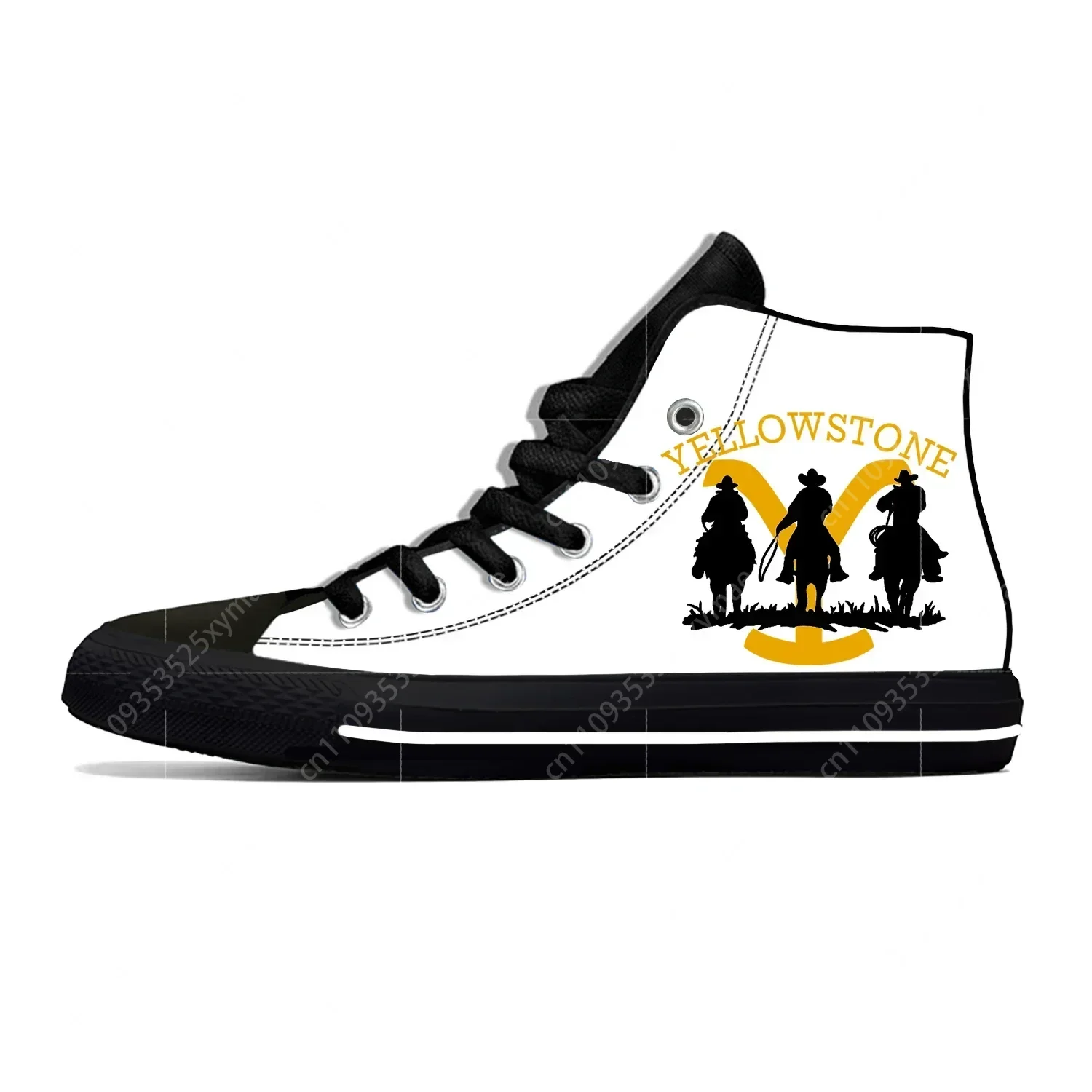 

Кроссовки Yellowstone High Top для мужчин, женщин и подростков, повседневная обувь, кроссовки из ткани с 3D-принтом, дышащая легкая обувь для косплея