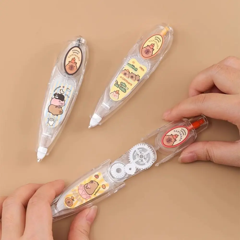 Cute Cartoon Correction Tape Corrector Pen Shape Stationery for Student School Office Press Type Altered Tools with Replaceable