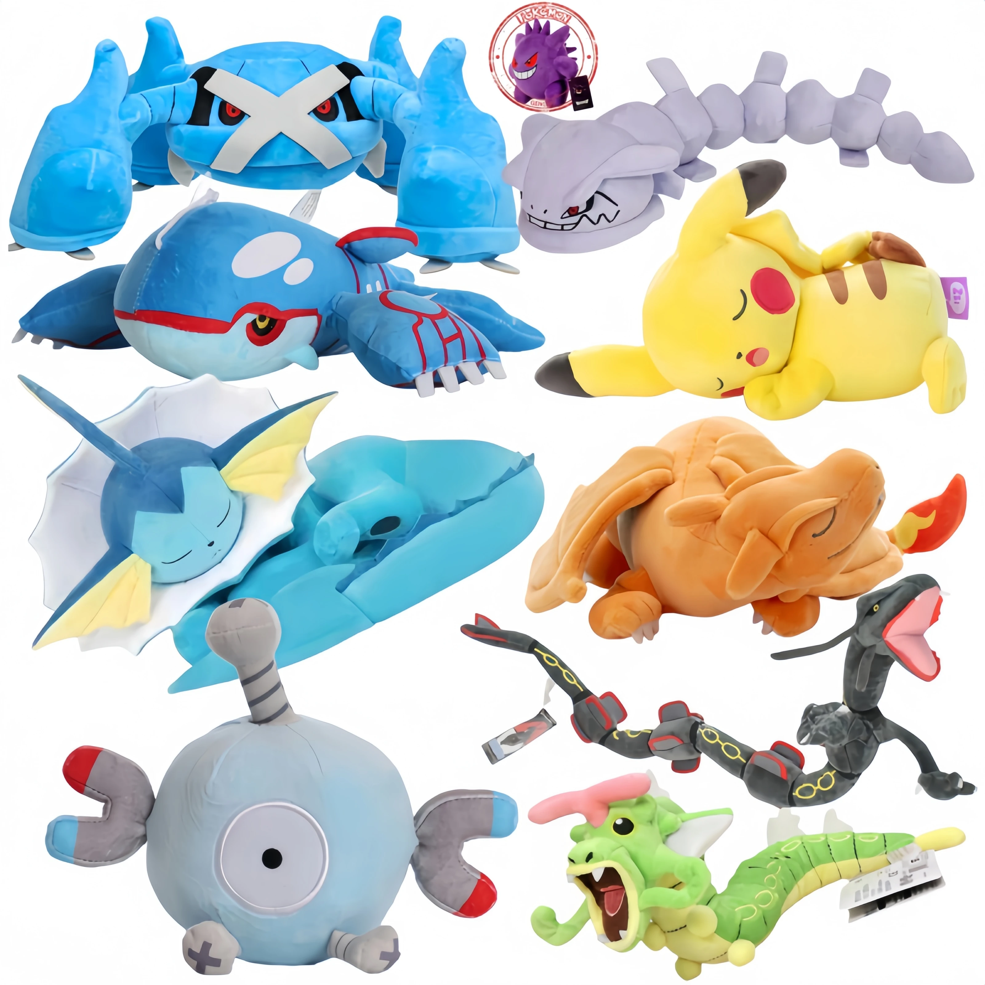 Pokemon Plush Kyogre Metagross Magnemite Plush Dolls Pikachu Peluche Steelix Rayquaza Vaporeon Charizard Caterpie Stuffed Toys