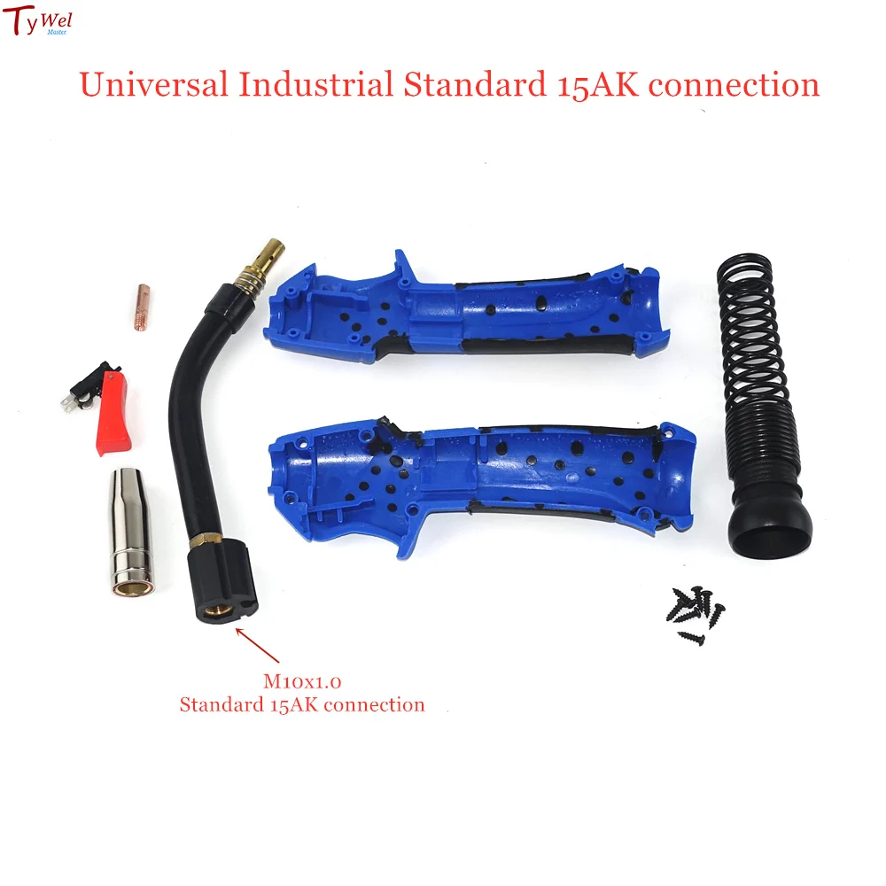 Imagem -03 - Mig Tocha Estilo Europeu Mb15ak Pistola de Solda para Máquina de Solda Mig 180a 15ak