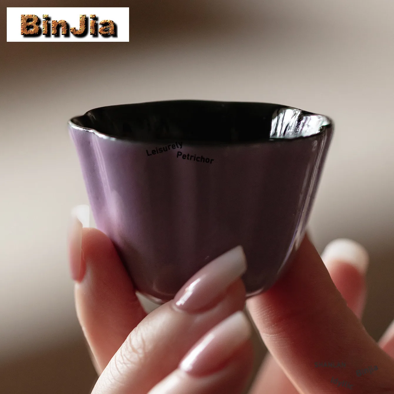 

2 шт./лот, грубая керамика, фиолетовая чашка Aura Dong Lai, креативная чаша для чая, кувшин для дегустации чая, персональная чашка Chazhan Master Cups Craft 35 мл