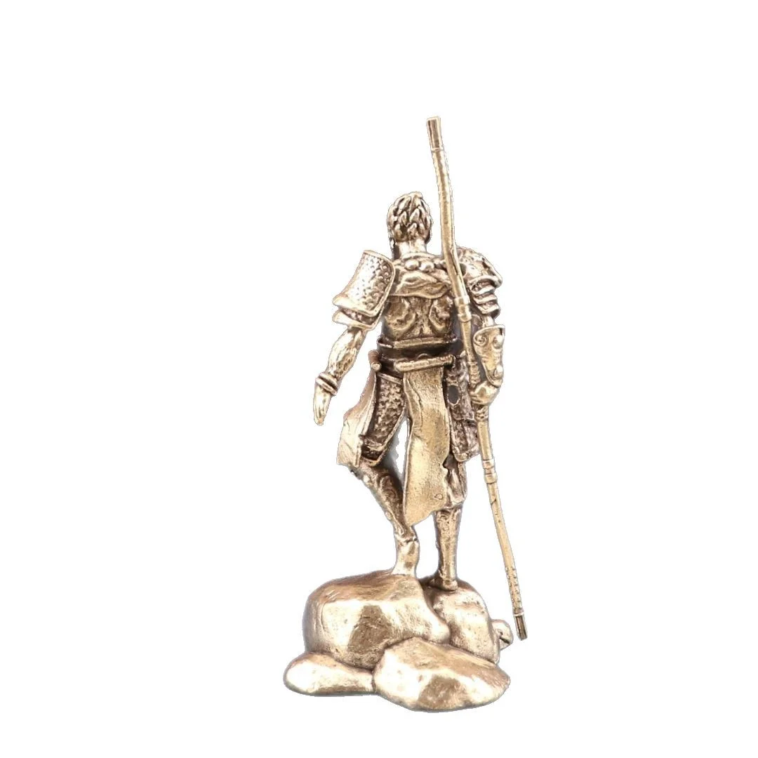 Bronze Animated Model Collectible Game Black Mythology Statue Monkey King Sun Wukong Display Car Interior Decoration