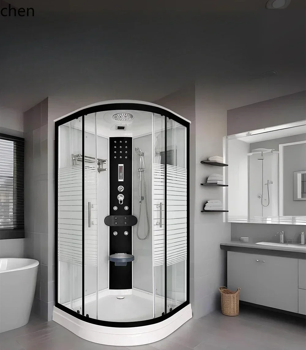 DSA ---arc fan integrated closed integral shower room free of waterproof glass partition