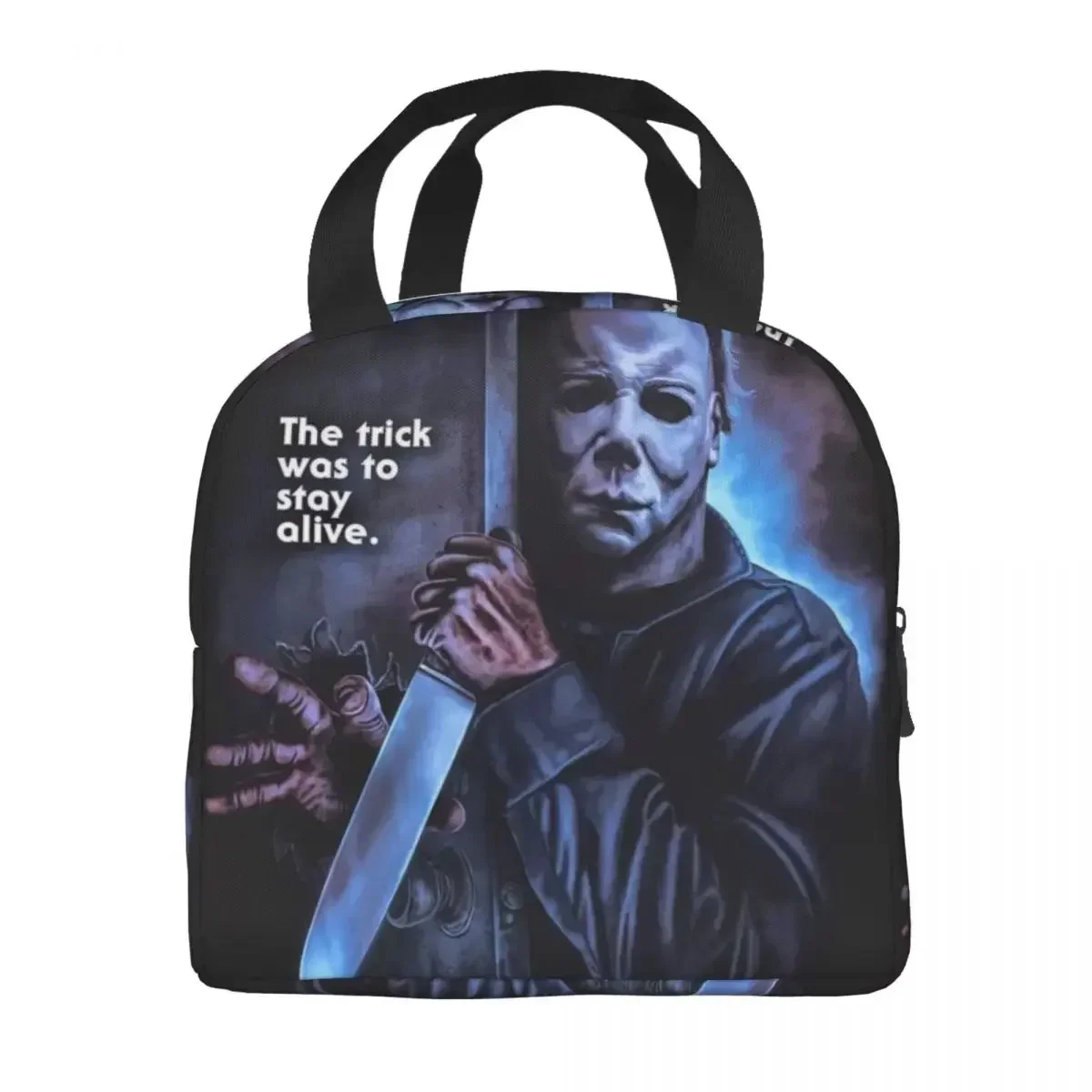 2023 New Michael Myers Halloween Horror Movie Resuable Lunch Box Waterproof Cooler Thermal Food Insulated Lunch Bag Office Work