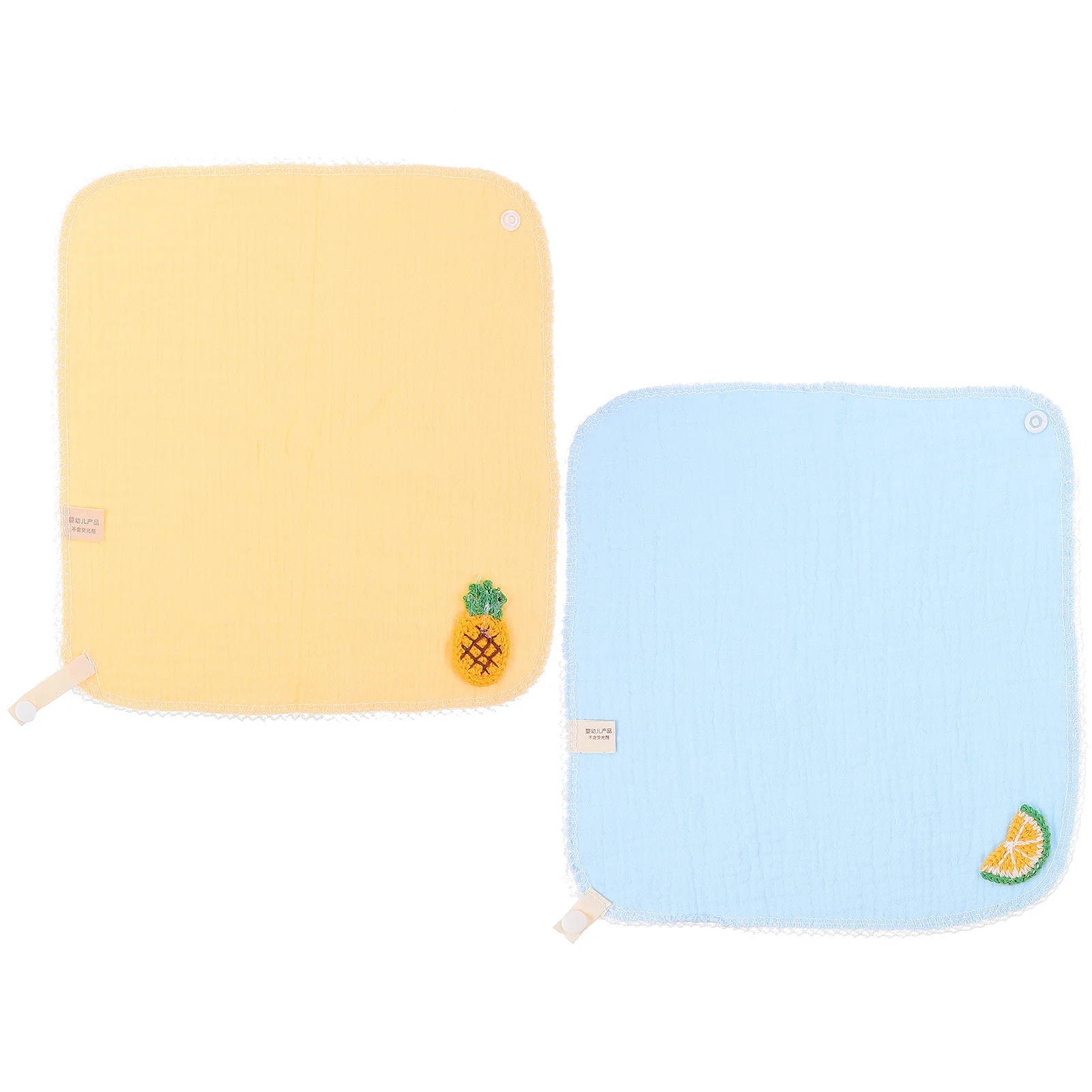 

2Pcs Baby Bibs for Girls Boys Drooling Feeding Bib Soft Skin-Friendly Crepe Material Toddlers Mealtime Protection Lightweight