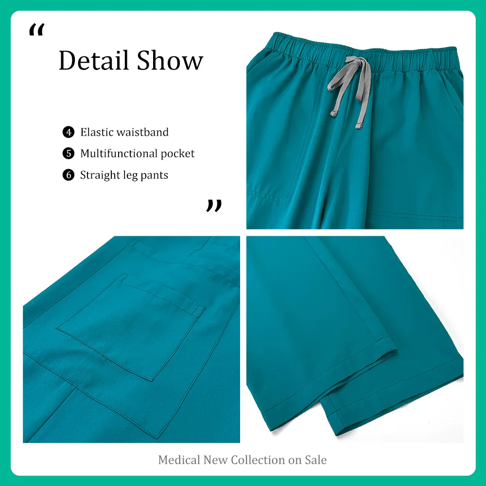 Uniforme da lavoro da medico in tinta unita Donna Scrub Uniforme medica Manica corta Clinica odontoiatrica Set infermieristico Scrub Tunica sanitaria per assistente