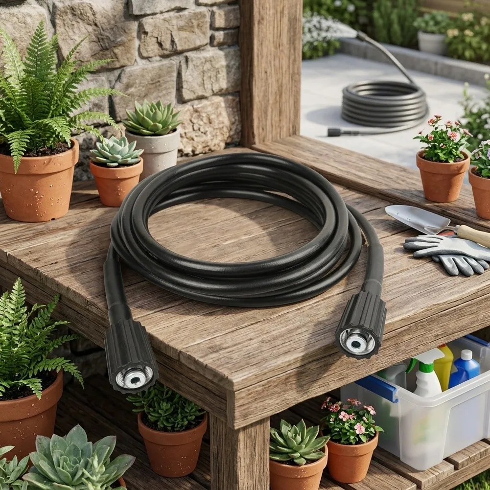5M/8M/10M High Pressure Washer Hose For Car Wash Machine M22= 15mm Fitting Washer Cleaner Tube Explosion=Proof Garden Water Pipe