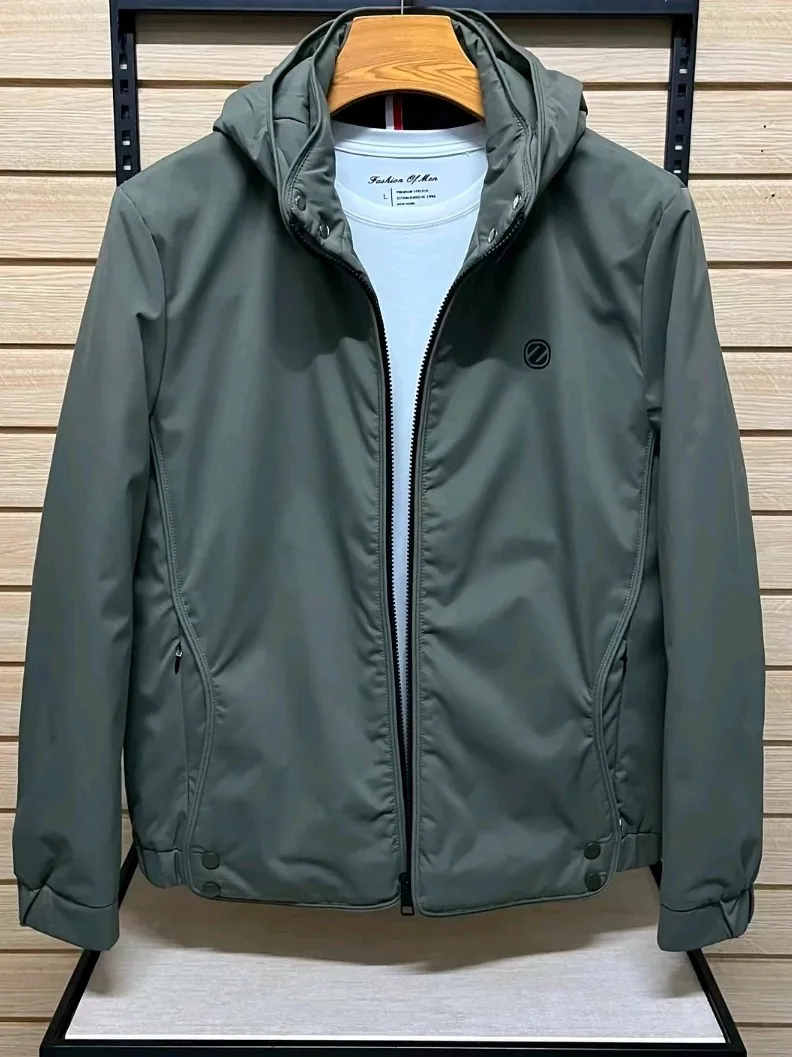 

Мужская куртка с капюшоном, новая осенне-зимняя коллекция, повседневная, комфортная, высокого качества, стильная, модная, приталенного кроя, с длинными рукавами