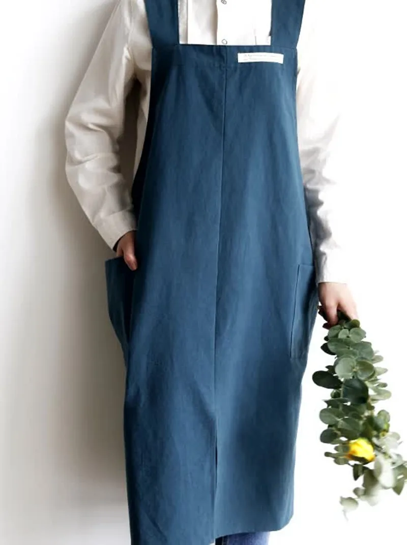 Waterproof Apron for Kitchen Chef, 100% Cotton, Gardening, Florist Baking, Coffee Shop, Ceramics Handwork, Restaurant Waiter