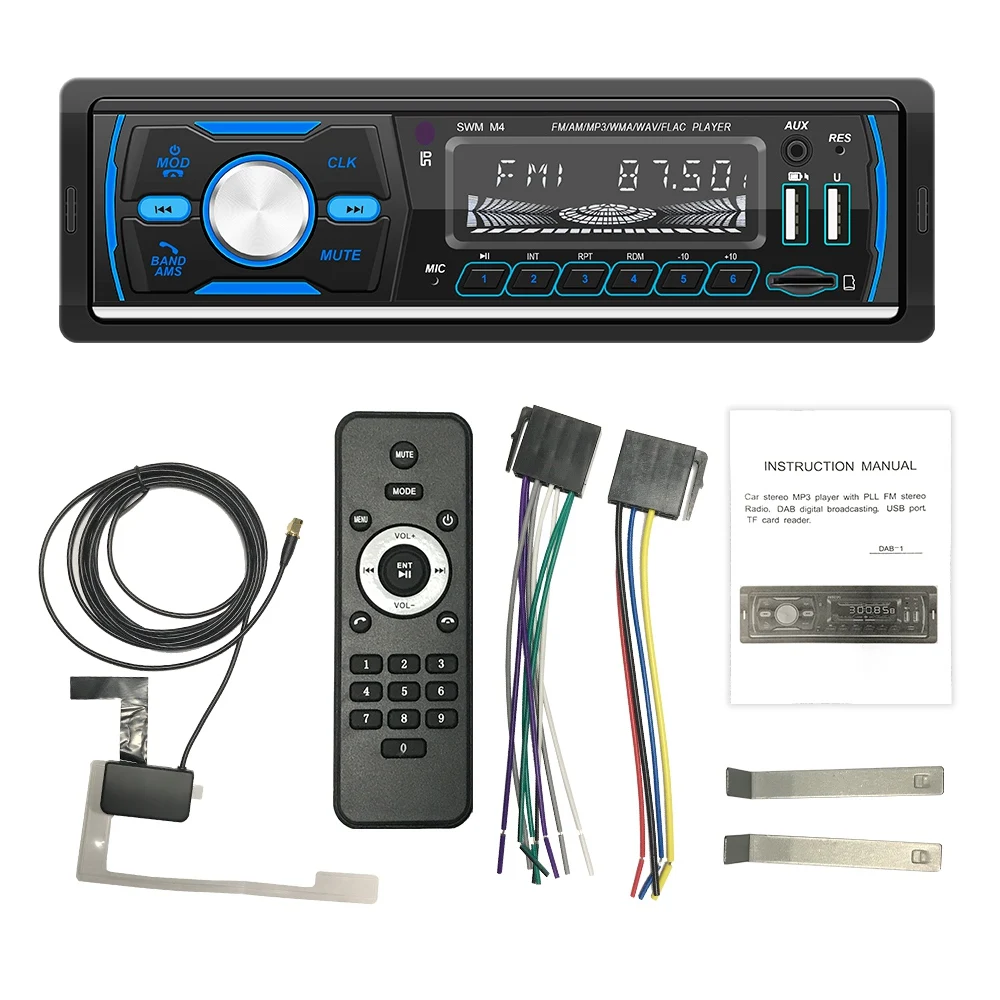 

1 Din Car Radio Bluetooth Stereo Car Multimedia MP3 Player USB AUX FM AM RDS DAB Radio Receiver TF