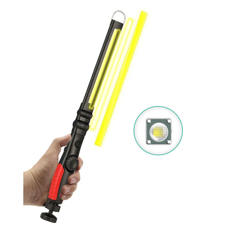 Lampe de Travail Rechargeable USB, Inspection Magnétique, Rotation Pliable, Exécution LM, Led, 2 Modes d'Éclairage, Lampes Mécaniques