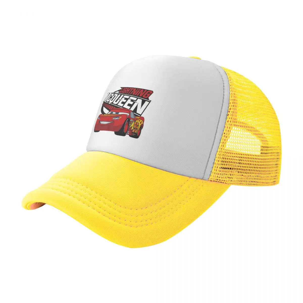 Punk Lightning McQueen Racer Baseball Cap for Women Men Adjustable Cartoon Cars Trucker Hat Outdoor