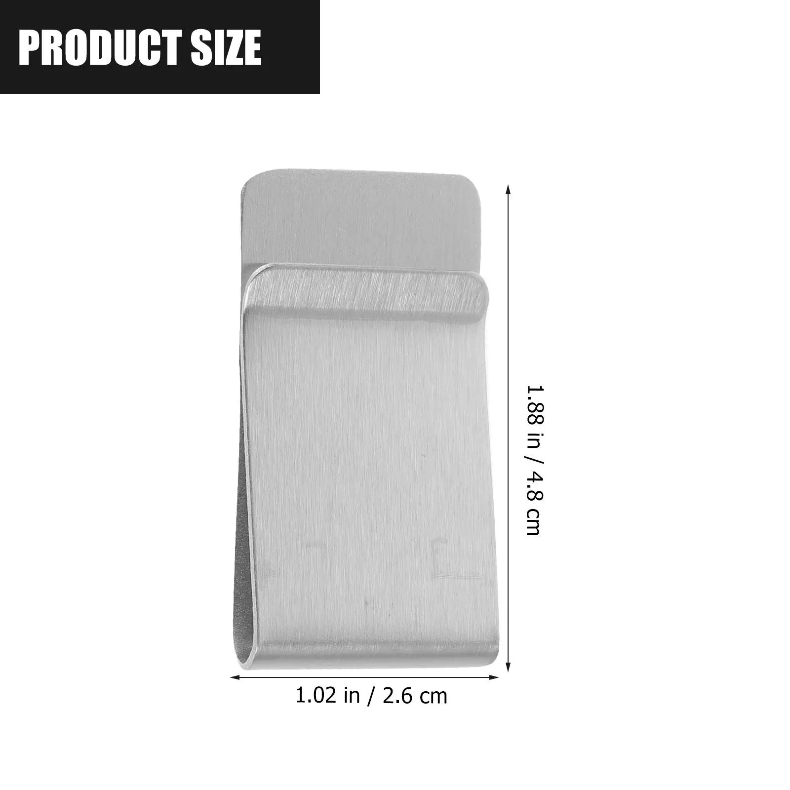 Stainless Steel Money Clip Wallet Chrome Finish Double Sided Slim Design Front Pocket Holder for Men Women Card Cash Organizer