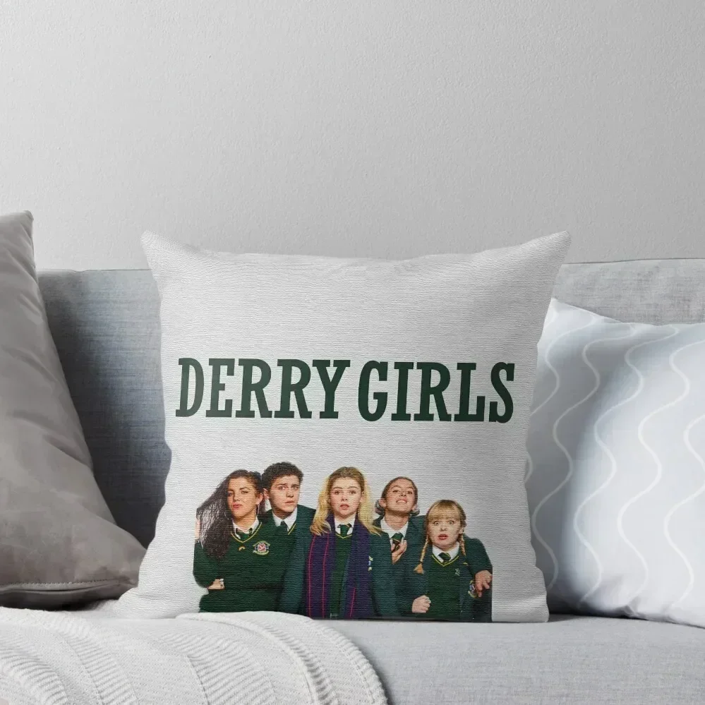 

derry girls Throw Pillow Decorative pillowcase Luxury Sofa Cushions Marble Cushion Cover Cushion Cover Set pillow