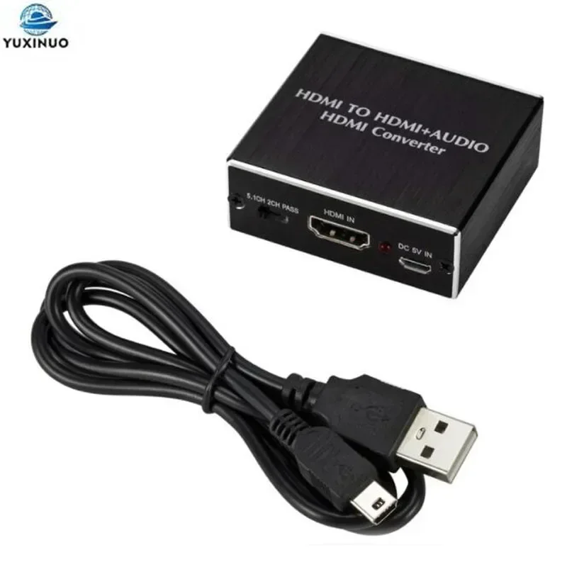 HDMI-compatible to HDMI + Audio Extractor Stereo Extractor Converter Optical TOSLINK SPDIF with 3.5mm Audio Splitter Adapter