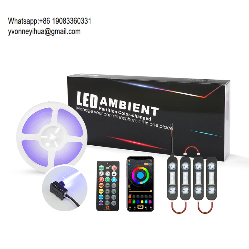 

For 'CARDI' LED Fiber Optic Light Kit For Focus Car Inside And Ambient Light For Enhanced Car Ambience