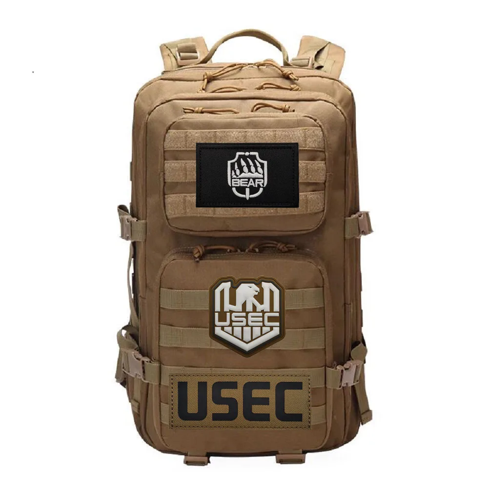 IR Reflective Laser Cut Armband USEC Embroidered BEAR Badge Tactical Morale Rubber Magic Armband Backpack Sticker