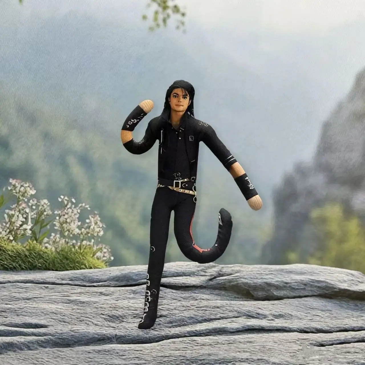 New Style Michael Jackson Cosplay Prop Doll Plush Stuffed Figure Dolls Room Decoration Abstract Joint Mobility Props Gift