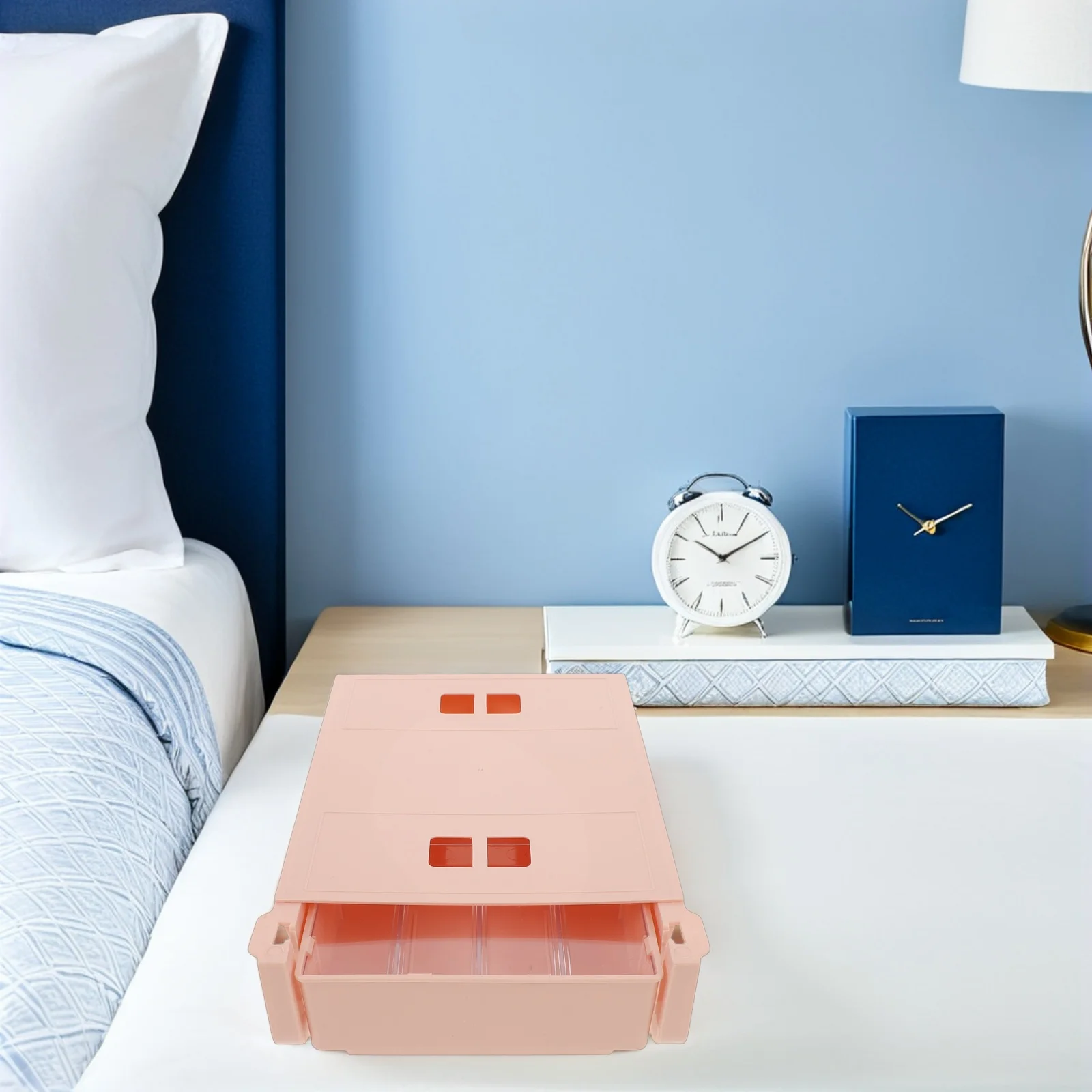 

Nail Tool Organizer Box Under Desk Storage Drawer With Dividers For Manicure Tools Nail Tech Storage Tray For Salon Home