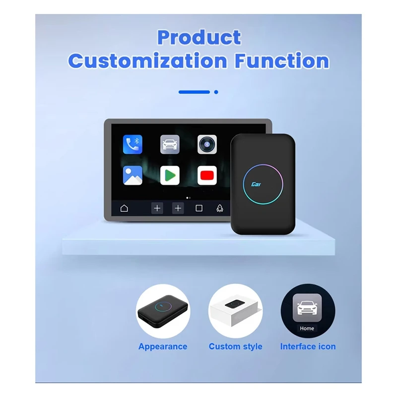 

CarPlay Android TV Box Lite Проводной к беспроводному автомобильному воспроизведению Android Auto Адаптер - Совместимая коробка потоковой передачи видео Car-A12I