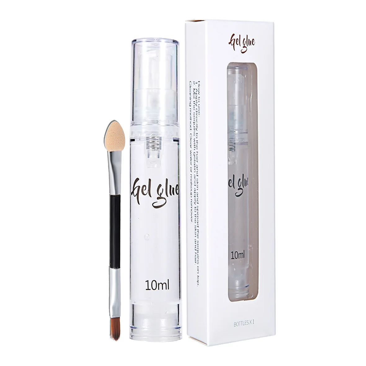 10 ミリリットルグリッターボディ接着剤アイシャドウジェル目顔ボディパウダーシマー一時的なタトゥーセットグリッター接着剤