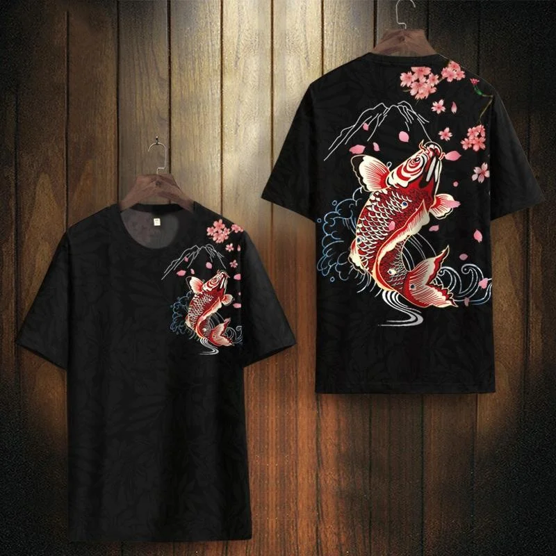 Chinese lion dance Koi Dragon fish3D sport quickdry breatha men T-shirt street casual fashion original Y2K parentchild clothing