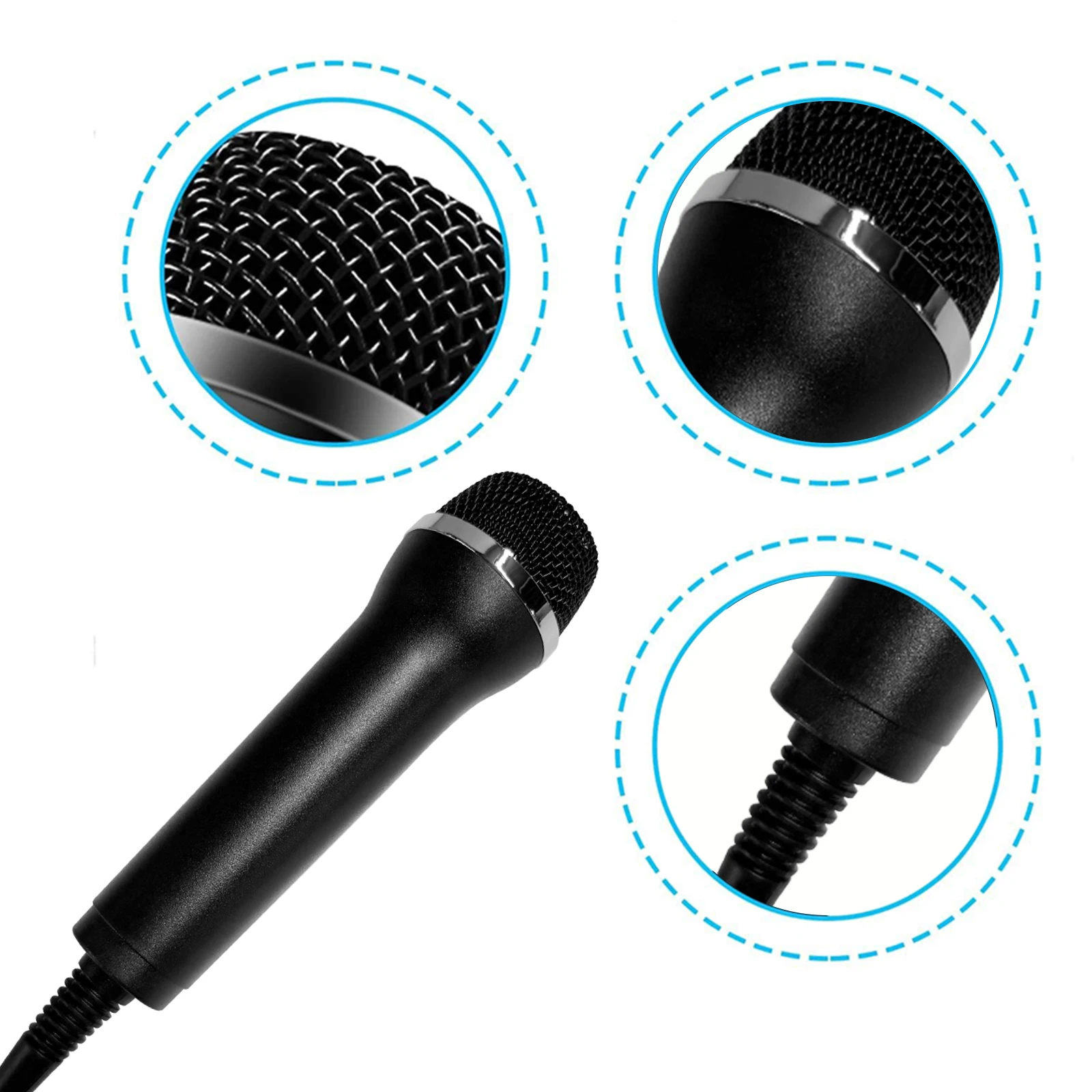 Karaoke Mic Universal USB Wired Microphone for PlayStation 4 Switch Wii Xbox PC Chatting Network Teaching Video Conferencing