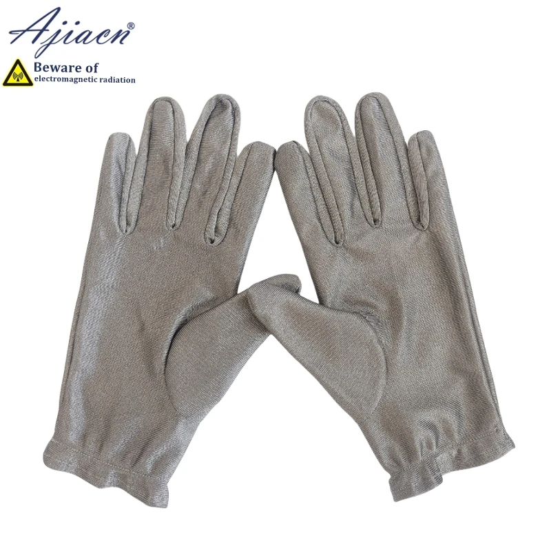 100% シルバーファイバーニットの抗放射線手袋。タッチスクリーンデザインで簡単に手袋を着脱でき、快適で通気性のある手袋です。