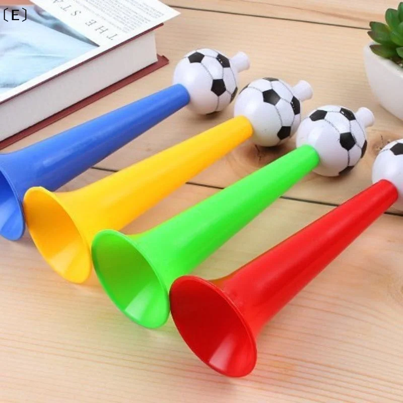 〔E〕2Pcs Small Horn Sports Cheering Horn Football Cheer Horns Lightweight Vuvuzela Trumpet Party Noisemaker Random Color