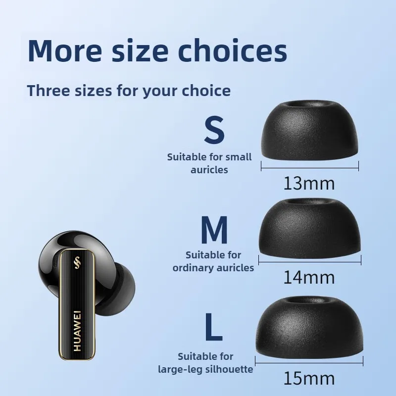 Dla Huawei FreeBuds Pro4 5 Wkładki douszne z pianki memory, bezprzewodowe etui na słuchawki Bluetooth, pokrowiec na słuchawki FreeBudsPro3/2, gąbkowe nakładki na uszy. — zdjęcie produktu 2