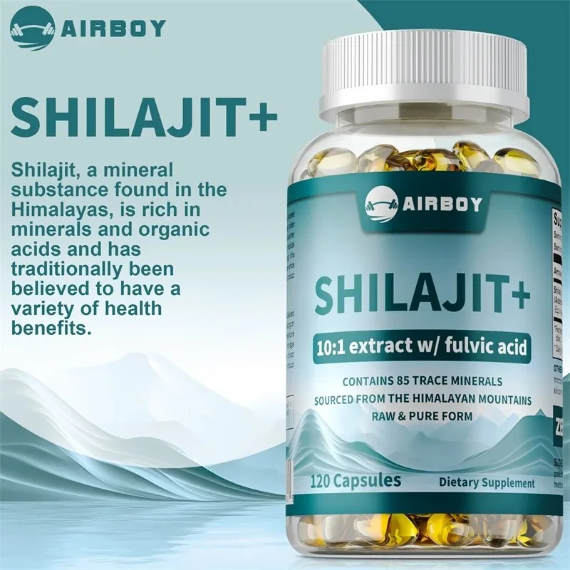 

Shilajit Capsules - Reduce Fatigue, Promotes Heart and Bone Health, Antioxidant, Boost Energy and Cognitive Performance