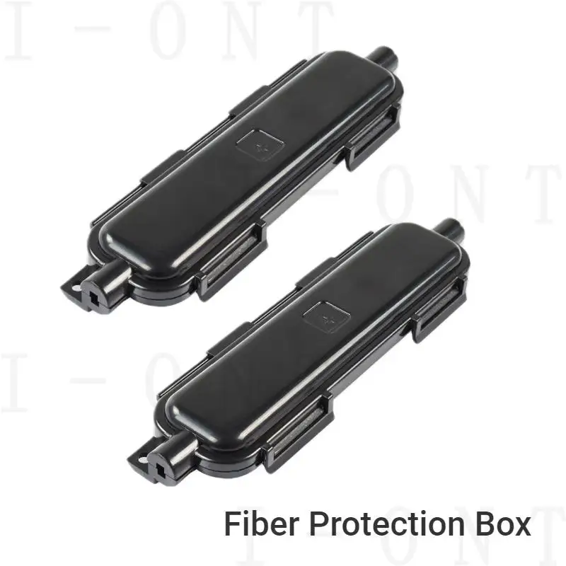 

20 Pieces SC APC Fiber Protect Box Waterproof Grade IP 65 Black Color FTTH Fiber Accessories Fiber Drop Cable Protection