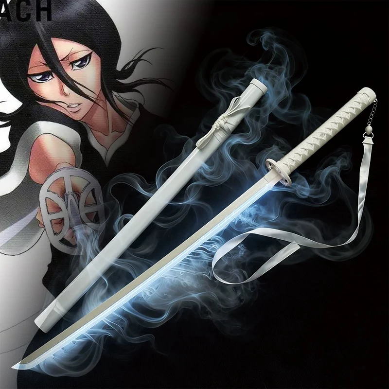 40 pouces vapeur Rukia Katana Led sabre lumineux Anime lueur eau de javel Cosplay couteau Ninja réel japonais Katana Original samouraï épée cadeau