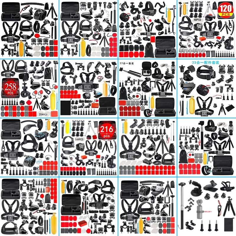 

10 9 8 7 accessories 50 in 1 set insta360 action camera accessories set