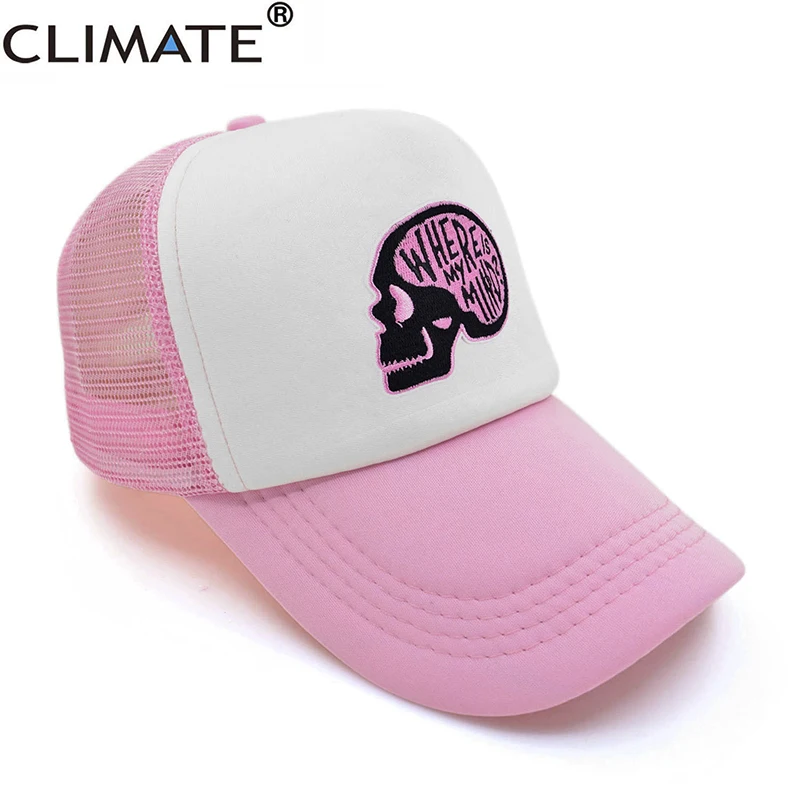 CLIMATE Cool Girl Youth Cap New Girls Where is My Mind Hat Cap Hip Hop Baseball Trucker Mesh Cool Caps Hat for Young Women girl