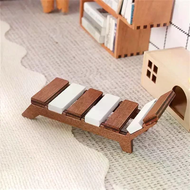 1:12 دمية مصغرة كرسي الشاطئ المتسكع الأثاث نموذج المنزل ديكور لعبة بيت الدمية الملحقات مشهد ذاتي الصنع #5