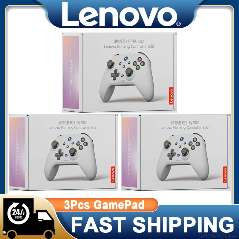 3Pcs Lenovo S02 Controller for Switch Joystick Gamepad Dual Vibration Wireless Bluetooth Joypad For PlayStation PC/IOS/Android