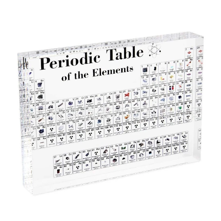 Element Cube Collector Box Acrylic Box Case 10mm Grid Element Cube Collection Clear Element Periodic Table Storage Boxes