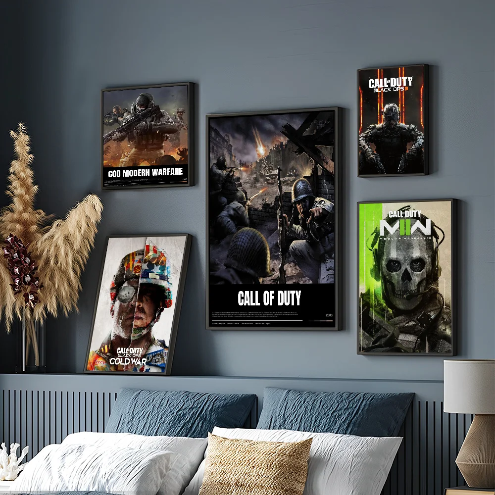 Call of Duty Video Game Whitepaper Poster HD Quality Poster Wall Art Painting Study Room Wall Decor