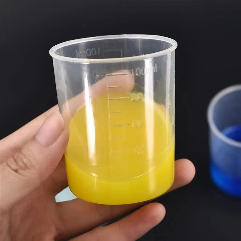 W89C transparente graduado tazas medición Mezcla para cocina epoxi resina pintura 10pcs