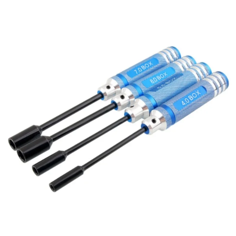 RC Tools Hex Screw Driver Set 4Pcs 4.0mm 5.5mm 7.0mm 8.0mm Hexagon Nut Socket Wrench For FPV Drone Cars Boat Repair Tools