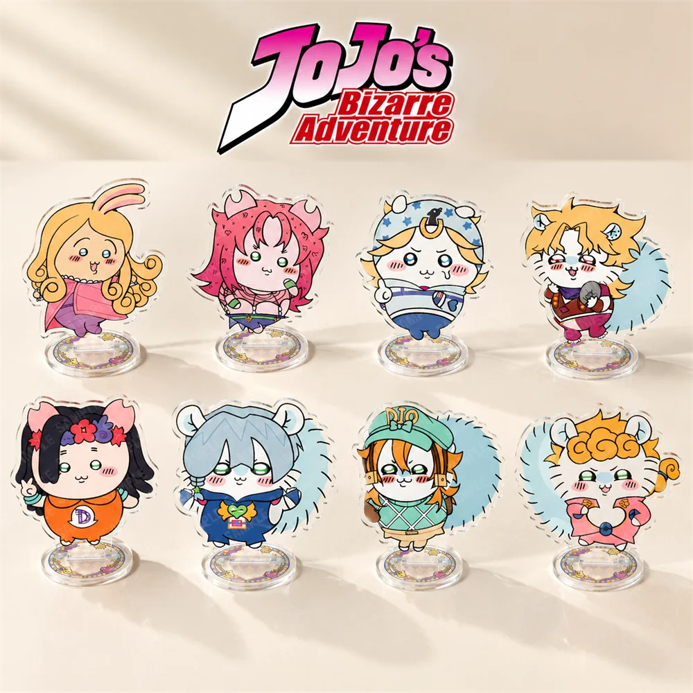 JoJo's Bizarre Adventure 10cm Acrylic Stand Figures Keychain Anime Desktop Tabletop Ornament Fans Collectible Gift