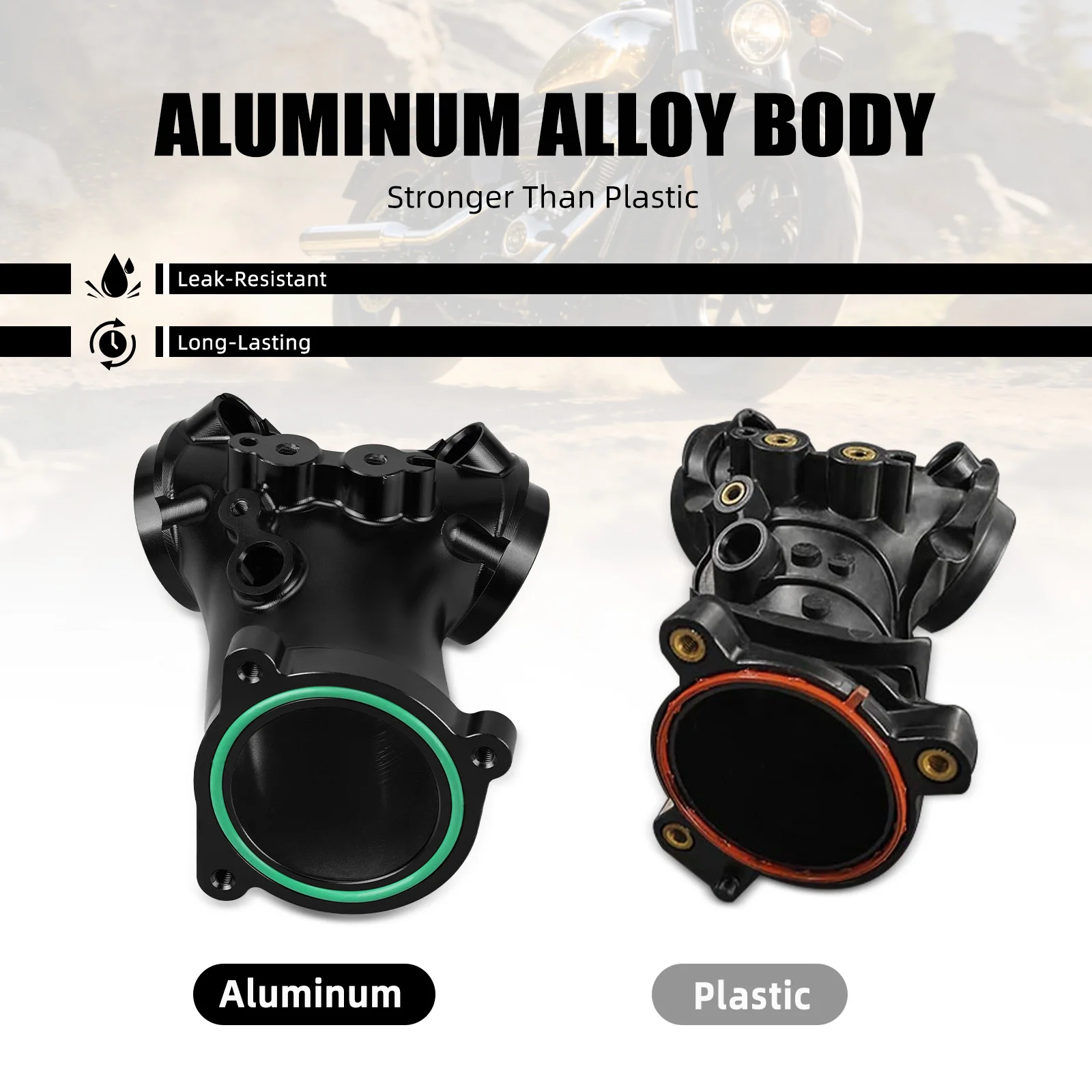 2018-2024 For Harley Touring Softail Standard Fat Boy 107 114 Heritage Classic Fat Bob Breakout Low Rider S 57mm Intake Manifold view 2