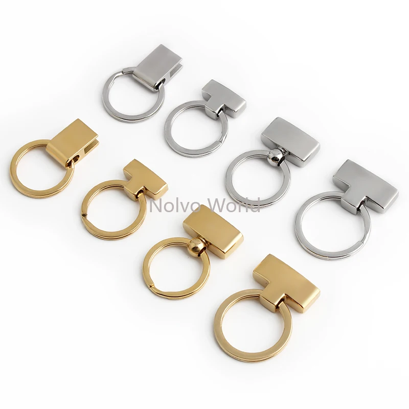 Imagem -03 - Metal Anel Loop Buckle Tiny Pet Leash Bolsa Strap Webbing Conector Pingente Chaveiro Ouro Prata 21 mm 18 mm 15 mm 12 mm Aço Inoxidável